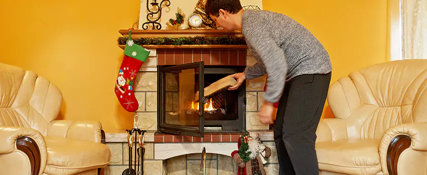 Rusted Metal Fireplace Restoration in Yorba Linda, California